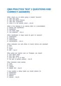 QMA PRACTICE TEST 1 QUESTIONS AND CORRECT ANSWERS