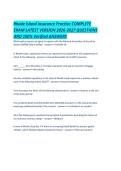 Rhode Island insurance Practice COMPLETE EXAM LATEST VERSION 2026-2027 QUESTIONS AND 100- Verified ANSWERS&period;pdf
