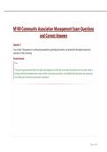 M100 Community Association Management Exam Questions and Correct Answers