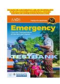 Test Bank for AAOS Emergency Care and Transportation of the Sick and Injured&comma; 12th Edition &vert; All Chapters &vert; Verified Questions & Detailed Rationales