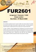 FUR2601 Assignment 1 &lpar;COMPLETE ANSWERS&rpar; Semester 1 2026 - DUE 27 March 2026