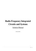 Radio Frequency Integrated Circuits & Systems&colon; Solution Manual by Hooman Darabi &ndash; Complete Guide