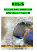 Test Bank for Introduction to Marine Biology 4th Edition by Karleskint&period; Questions & Answers&period; Chapters 1-20 Complete with All Correct Answer solutions&excl;&excl;