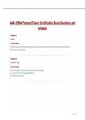AAAI-ISMA Personal Trainer Certification Exam Questions and Answers&period;