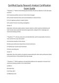 Certified Equity Research Analyst Certification Exam Guide