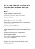 BIO 156 EXAM 1 PRACTICE 84 ACTUAL PAPER 2026 QUESTIONS SOLUTIONS GRADED A&plus;