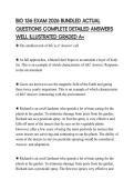 BIO 156 EXAM 2026 BUNDLED ACTUAL QUESTIONS COMPLETE DETAILED ANSWERS WELL ILLUSTRATED GRADED A&plus;