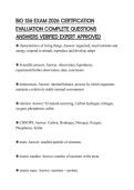 BIO 156 EXAM 2026 CERTIFICATION EVALUATION COMPLETE QUESTIONS ANSWERS VERIFIED EXPERT APPROVED
