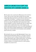AMERICAN AIRLINES EXAM SCRIPT 2026 QUESTIONS WITH ANSWERS GRADED A&plus;