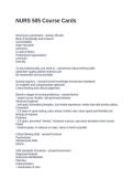 NURS 505 Course Cards Questions and Answers