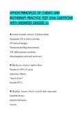 APHON PRINCIPLES OF CHEMO AND BIOTHERAPY PRACTICE TEST 2026 QUESTIONS WITH ANSWERS GRADED A&plus;