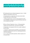 ARIZONA STATE FIN 300 EXAM PREP 2026 QUESTIONS AND SOLUTIONS GRADED A&plus;