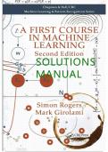Solution Manual For A First Course in Machine Learning 2nd Edition By Simon Rogers&comma; Mark Girolami A&plus;