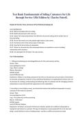 Test Bank Fundamentals of Selling Customers for Life  through Service 13th Edition by Charles Futrell