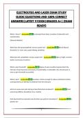 ELECTROLYSIS AND LASER EXAM STUDY GUIDE&vert;QUESTIONS AND 100&percnt; CORRECT ANSWERS&vert;LATEST &excl;&excl;&excl;&excl;2026&vert;GRADED A&plus;&vert; &lpar;EXAM READY&rpar;