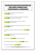 ELECTROLYSIS EXAM REVIEW&vert;QUESTIONS AND 100&percnt; CORRECT ANSWERS&vert;LATEST &excl;&excl;&excl;&excl;2026&vert;GRADED A&plus;&vert; &lpar;EXAM READY&rpar;