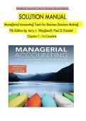Full Solution Manual for Managerial Accounting&colon; Tools for Business Decision Making &lpar;9th Edition&rpar; by Jerry J&period; Weygandt&comma; Paul D&period; Kimmel&comma; and Jill E&period; Mitchell Complete Coverage &lpar;Chapters 1-14&rpar; Verified Technical Solutions Job Order Costing &sol; CVP Analysis &sol; I