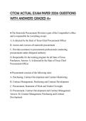 CTCM ACTUAL EXAM PAPER 2026 QUESTIONS WITH ANSWERS GRADED A&plus;