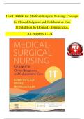 TEST BANK for Medical-Surgical Nursing&colon; Concepts for Clinical Judgment and Collaborative Care 11th Edition by Donna D&period; Ignatavicius&comma; All chapters 1 - 74
