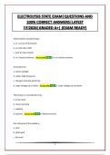 ELECTROLYSIS STATE EXAM&vert;QUESTIONS AND 100&percnt; CORRECT ANSWERS&vert;LATEST &excl;&excl;&excl;&excl;2026&vert;GRADED A&plus;&vert; &lpar;EXAM READY&rpar;