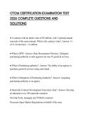 CTCM CERTIFICATION EXAMINATION TEST 2026 COMPLETE QUESTIONS AND SOLUTIONS