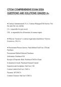 CTCM COMPREHENSIVE EXAM 2026 QUESTIONS AND SOLUTIONS GRADED A&plus;