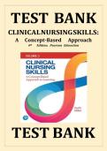 TEST BANK For Clinical Nursing Skills&colon; A Concept-Based Approach&comma; 4th Edition Volume III by Pearson Education&comma; Verified Chapters 1 - 16&comma; Complete Newest Version