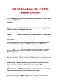   HSA 408 Final Exam--Ch&period; 8-14 With Complete Solutions 