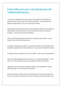 Earhart Milestone Exam- Leadership questions with verified detailed solutions