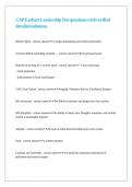 CAP Earhart Leadership Test questions with verified detailed solutions