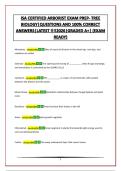 ISA CERTIFIED ARBORIST EXAM PREP- TREE BIOLOGY&vert;QUESTIONS AND 100&percnt; CORRECT ANSWERS&vert;LATEST &excl;&excl;&excl;&excl;2026&vert;GRADED A&plus;&vert; &lpar;EXAM READY&rpar;