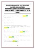 ISA CERTIFIED ARBORIST CHAPTER 9&lpar;TREE SUPPORT AND LIGHTNING PROTECTION&rpar;&vert;QUESTIONS AND 100&percnt; CORRECT ANSWERS&vert;LATEST &excl;&excl;&excl;&excl;2026&vert;GRADED A&plus;&vert; &lpar;EXAM READY&rpar;