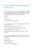Fundamentals CMS Final Exam Questions With Correct Answers