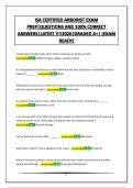 ISA CERTIFIED ARBORIST EXAM PREP&vert;QUESTIONS AND 100&percnt; CORRECT ANSWERS&vert;LATEST &excl;&excl;&excl;&excl;2026&vert;GRADED A&plus;&vert; &lpar;EXAM READY&rpar;
