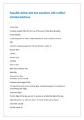 Republic airlines 2nd test questions with verified detailed solutions