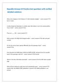 Republic Airways SV Practice test questions with verified detailed solutions
