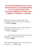 EPA 609 TEST 2026&sol;2027 BANK &sol; EXAM  QUESTIONS WILL COME FROM HERE&sol;  ALL EXAM QUESTIONS WITH  DETAILED VERIFIED ANSWERS &lpar;100&percnt;  CORRECT ANSWERS&sol; A&plus; GRADED