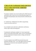 CTRI STUDY PAPER REVISED EDITION FULLY SOLVED WITH VERIFIED QUIZZES 2026