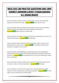 NSCA CSCS 100 PRACTICE QUESTIONS AND 100&percnt; CORRECT ANSWERS&vert;LATEST &excl;&excl;&excl;&excl;2026&vert;GRADED A&plus;&vert; &lpar;EXAM READY&rpar;