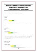 NSCA CSCS EXAM REVIEW&vert;QUESTIONS AND 100&percnt; CORRECT ANSWERS&vert;LATEST &excl;&excl;&excl;&excl;2026&vert;GRADED A&plus;&vert; &lpar;EXAM READY&rpar;