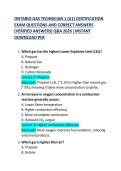 Ontario Gas Technician 1 Certification Exam&colon; Questions and Correct Answer