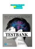 Biopsychology 10th Edition by John P&period;J&period; Pinel - Complete Test Bank &lpar;All Chapters Covered&rpar;