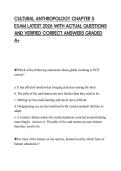CULTURAL ANTHROPOLOGY CHAPTER 5 EXAM LATEST 2026 WITH ACTUAL QUESTIONS AND VERIFIED CORRECT ANSWERS GRADED A&plus;