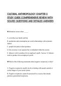 CULTURAL ANTHROPOLOGY CHAPTER 5 STUDY GUIDE COMPREHENSIVE REVIEW WITH SOLVED QUESTIONS AND DETAILED ANSWERS