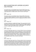 MB 310 QUESTIONS WITH VERIFIED ACCURATE SOLUTION 2026