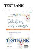 Test Bank For Calculating Drug Dosages&colon; A Patient-Safe Approach to Nursing and Math 2nd Edition by Castillo&vert;9781719641227&vert;All Chapters 1 - 22&vert; LATEST