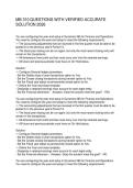 MB 310 QUESTIONS WITH VERIFIED ACCURATE SOLUTION 2026