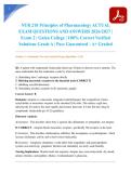 NUR 210 Principles of Pharmacology ACTUAL EXAM QUESTIONS AND ANSWERS 2026&sol;2027 &vert; Exam 2 &vert; Galen College &vert; 100&percnt; Correct Verified Solutions Grade A &vert; Pass Guaranteed - A&plus; Graded