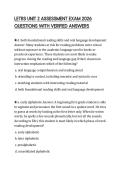 LETRS&lowbar;UNIT&lowbar;2&lowbar;ASSESSMENT&lowbar;EXAM&lowbar;2026&lowbar;QUESTIONS&lowbar;WITH&lowbar;VERIFIED&lowbar;ANSWERS&period;
