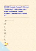 NIHSS Group A Version 5 &vert; Newest Version 2025 &vert; 2026 &ndash; Real Exam Based Questions & Verified Answers &vert; 100&percnt; Accuracy Graded A&plus;     